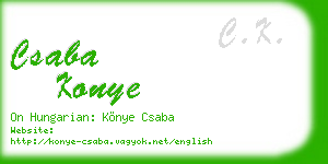 csaba konye business card